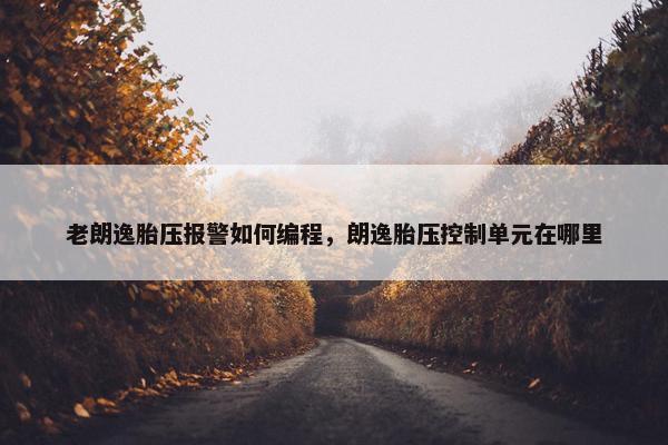 老朗逸胎压报警如何编程，朗逸胎压控制单元在哪里