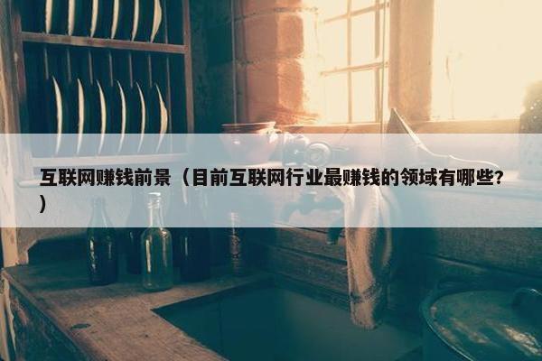 互联网赚钱前景（目前互联网行业最赚钱的领域有哪些?）