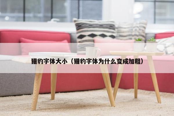 猎豹字体大小（猎豹字体为什么变成加粗）