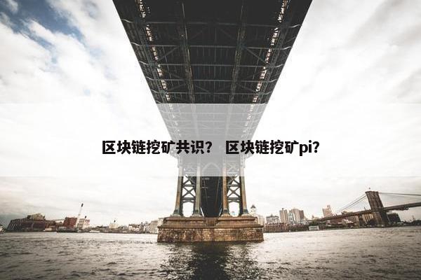 区块链挖矿共识？ 区块链挖矿pi？
