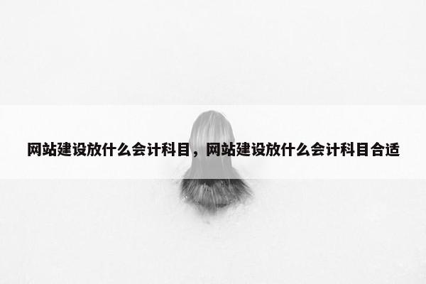 网站建设放什么会计科目，网站建设放什么会计科目合适