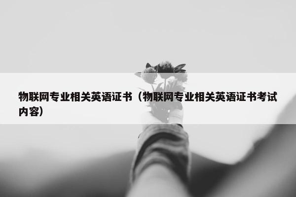 物联网专业相关英语证书（物联网专业相关英语证书考试内容）