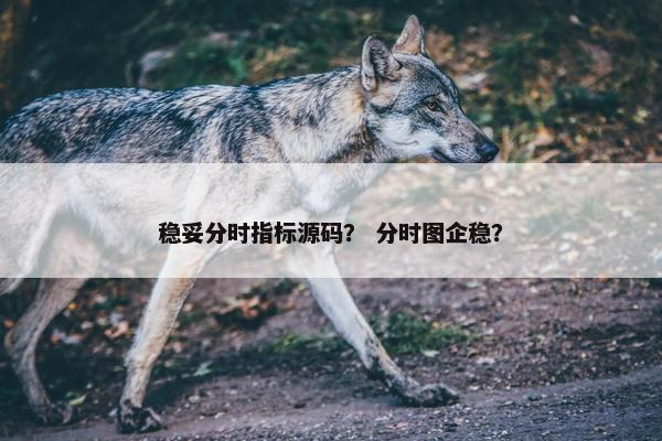 稳妥分时指标源码？ 分时图企稳？