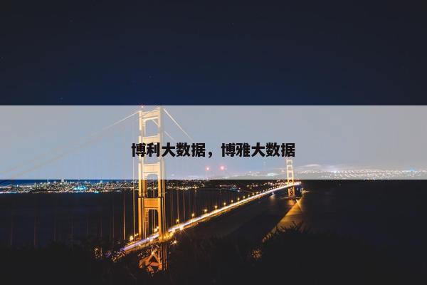 博利大数据，博雅大数据