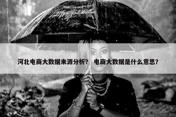 河北电商大数据来源分析？ 电商大数据是什么意思？