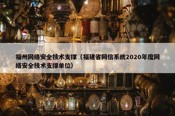福州网络安全技术支撑（福建省网信系统2020年度网络安全技术支撑单位）