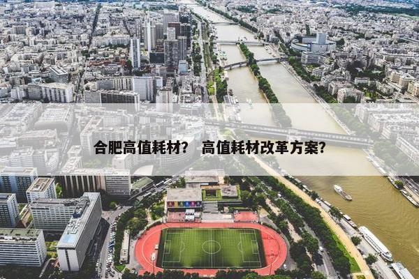 合肥高值耗材？ 高值耗材改革方案？