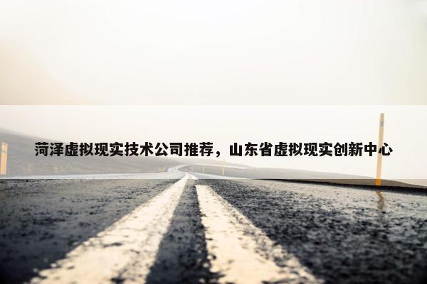 菏泽虚拟现实技术公司推荐，山东省虚拟现实创新中心