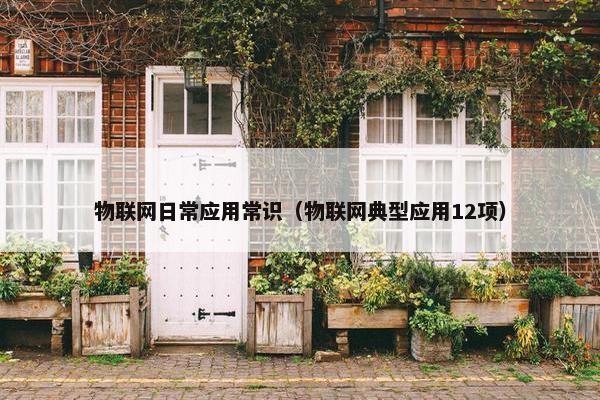 物联网日常应用常识（物联网典型应用12项）