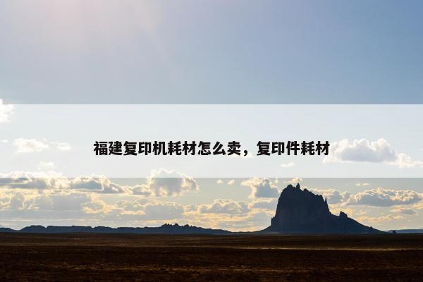 福建复印机耗材怎么卖，复印件耗材