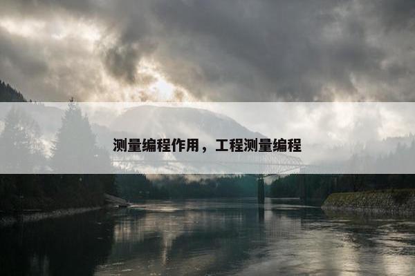 测量编程作用，工程测量编程