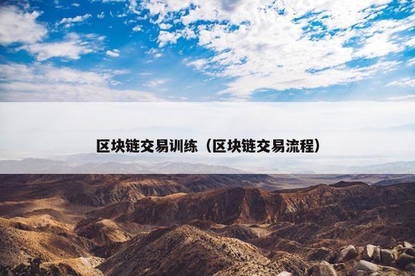 区块链交易训练（区块链交易流程）