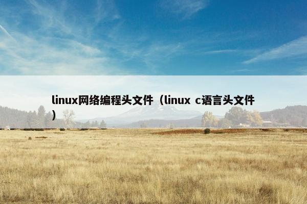 linux网络编程头文件（linux c语言头文件）