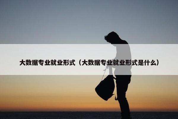 大数据专业就业形式（大数据专业就业形式是什么）