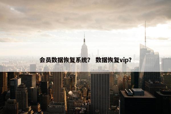 会员数据恢复系统？ 数据恢复vip？