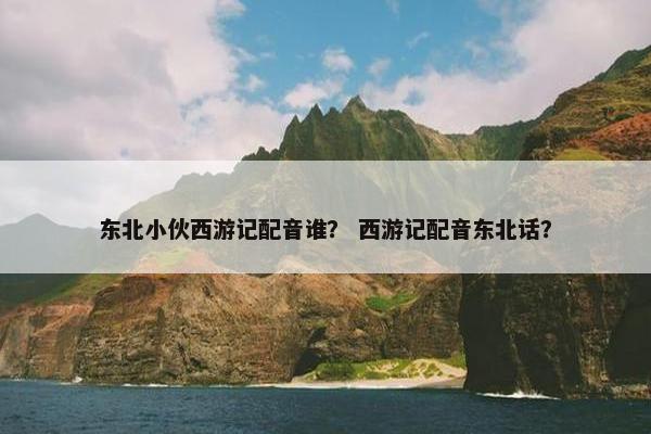 东北小伙西游记配音谁？ 西游记配音东北话？