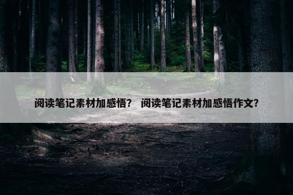 阅读笔记素材加感悟？ 阅读笔记素材加感悟作文？