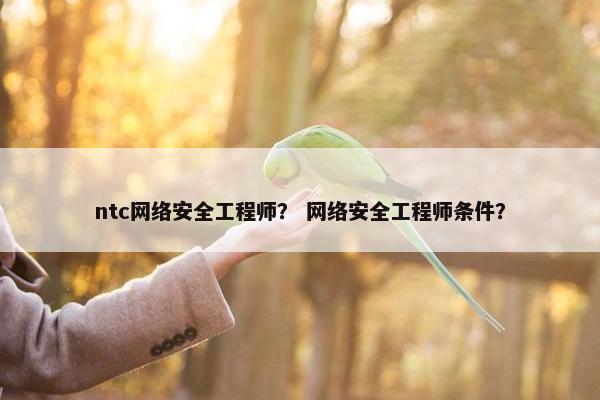 ntc网络安全工程师？ 网络安全工程师条件？