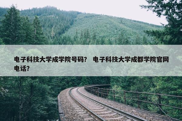 电子科技大学成学院号码？ 电子科技大学成都学院官网电话？
