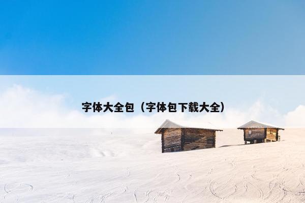 字体大全包（字体包下载大全）