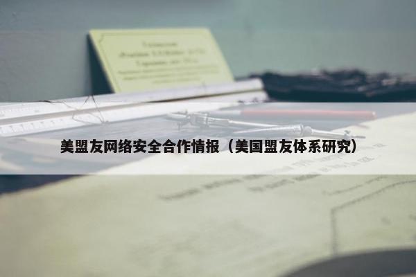 美盟友网络安全合作情报（美国盟友体系研究）