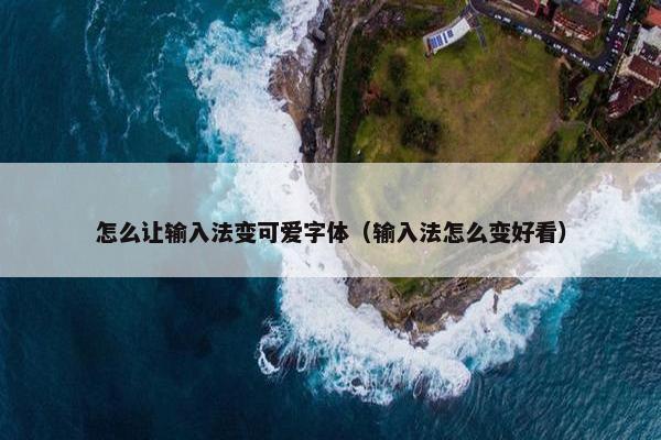 怎么让输入法变可爱字体（输入法怎么变好看）
