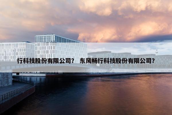 行科技股份有限公司？ 东风畅行科技股份有限公司？