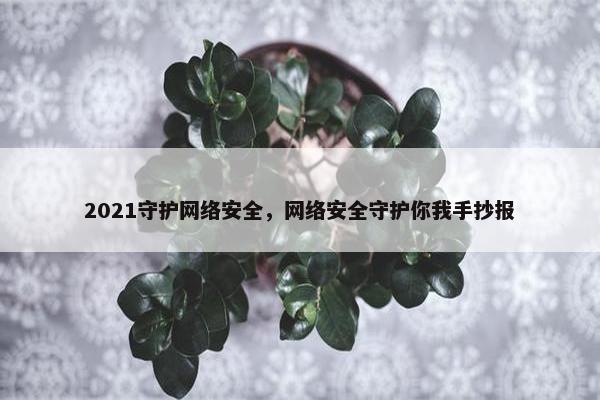2021守护网络安全，网络安全守护你我手抄报