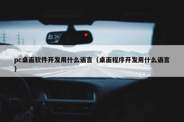 pc桌面软件开发用什么语言（桌面程序开发用什么语言）