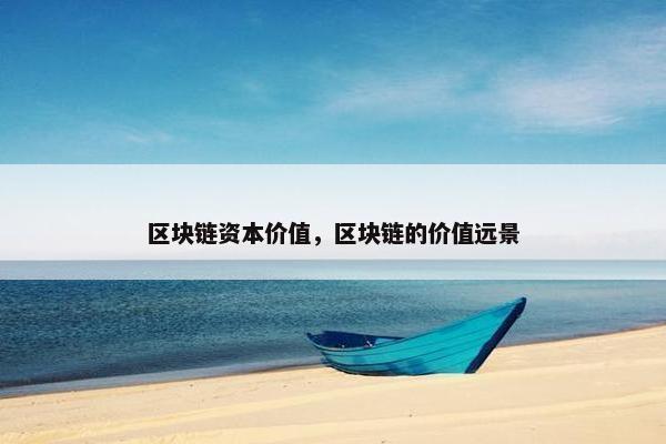区块链资本价值，区块链的价值远景