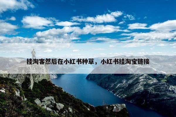 挂淘客然后在小红书种草，小红书挂淘宝链接