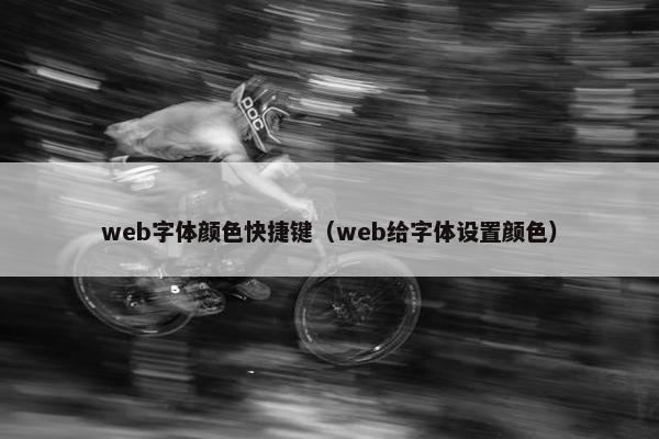 web字体颜色快捷键（web给字体设置颜色）