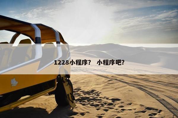1228小程序？ 小程序吧？