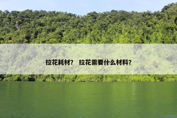 拉花耗材？ 拉花需要什么材料？