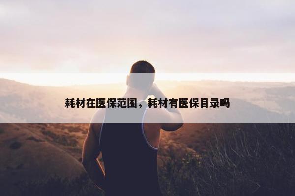 耗材在医保范围，耗材有医保目录吗