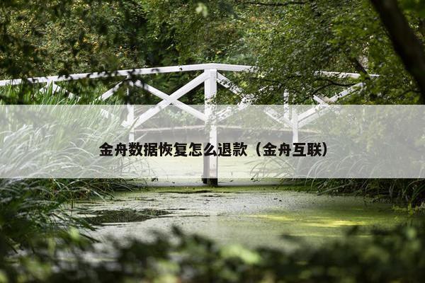 金舟数据恢复怎么退款（金舟互联）