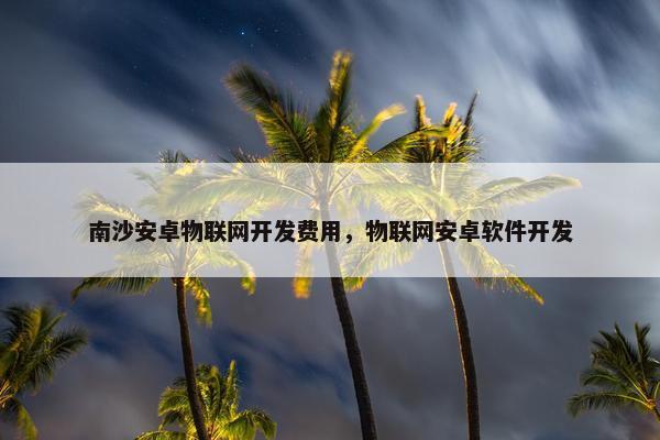 南沙安卓物联网开发费用，物联网安卓软件开发