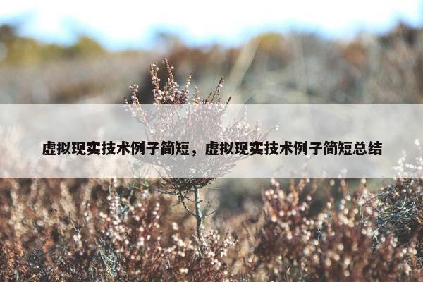 虚拟现实技术例子简短，虚拟现实技术例子简短总结