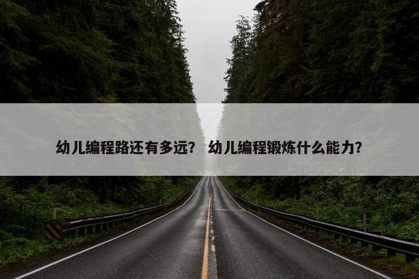幼儿编程路还有多远？ 幼儿编程锻炼什么能力？