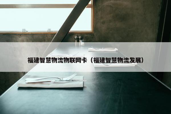 福建智慧物流物联网卡（福建智慧物流发展）