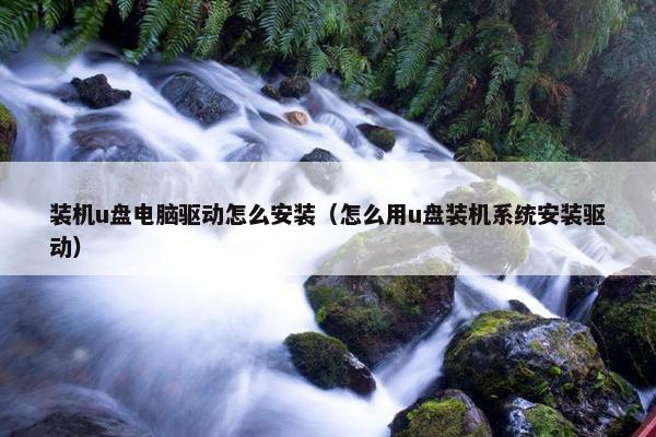 装机u盘电脑驱动怎么安装（怎么用u盘装机系统安装驱动）
