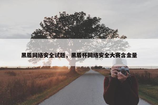 黑盾网络安全试题，黑盾杯网络安全大赛含金量