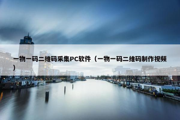 一物一码二维码采集PC软件（一物一码二维码制作视频）