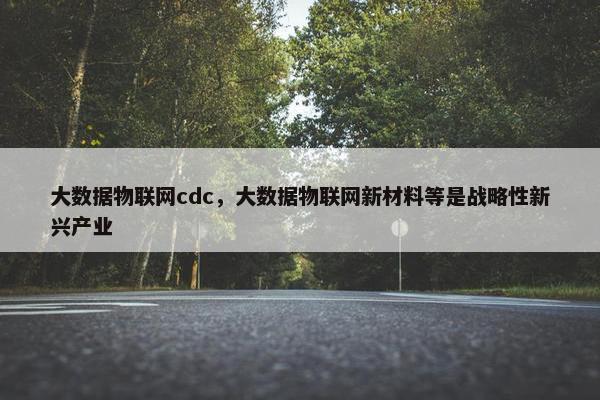大数据物联网cdc，大数据物联网新材料等是战略性新兴产业