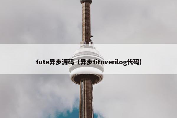 fute异步源码（异步fifoverilog代码）