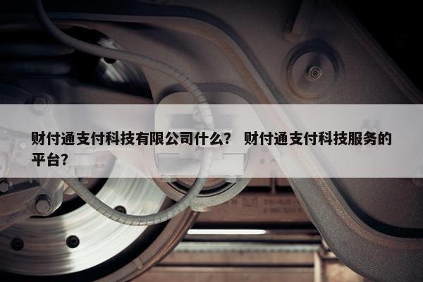 财付通支付科技有限公司什么？ 财付通支付科技服务的平台？