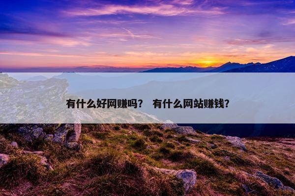 有什么好网赚吗？ 有什么网站赚钱？