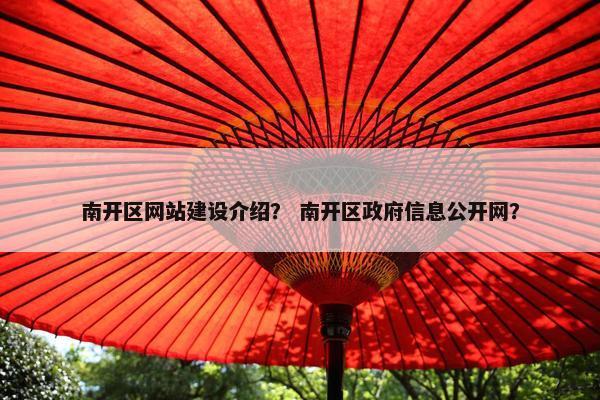 南开区网站建设介绍？ 南开区政府信息公开网？