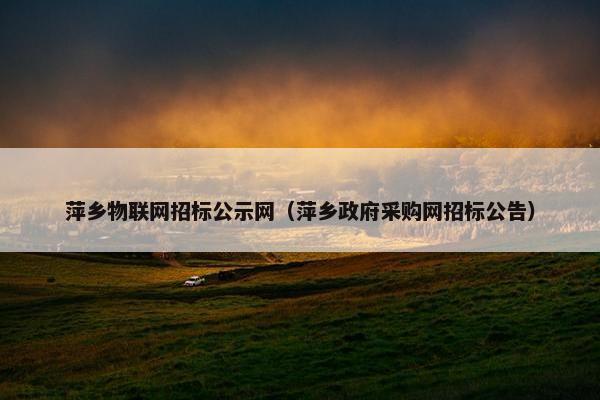 萍乡物联网招标公示网（萍乡政府采购网招标公告）