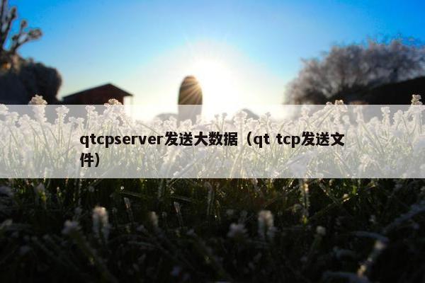 qtcpserver发送大数据（qt tcp发送文件）